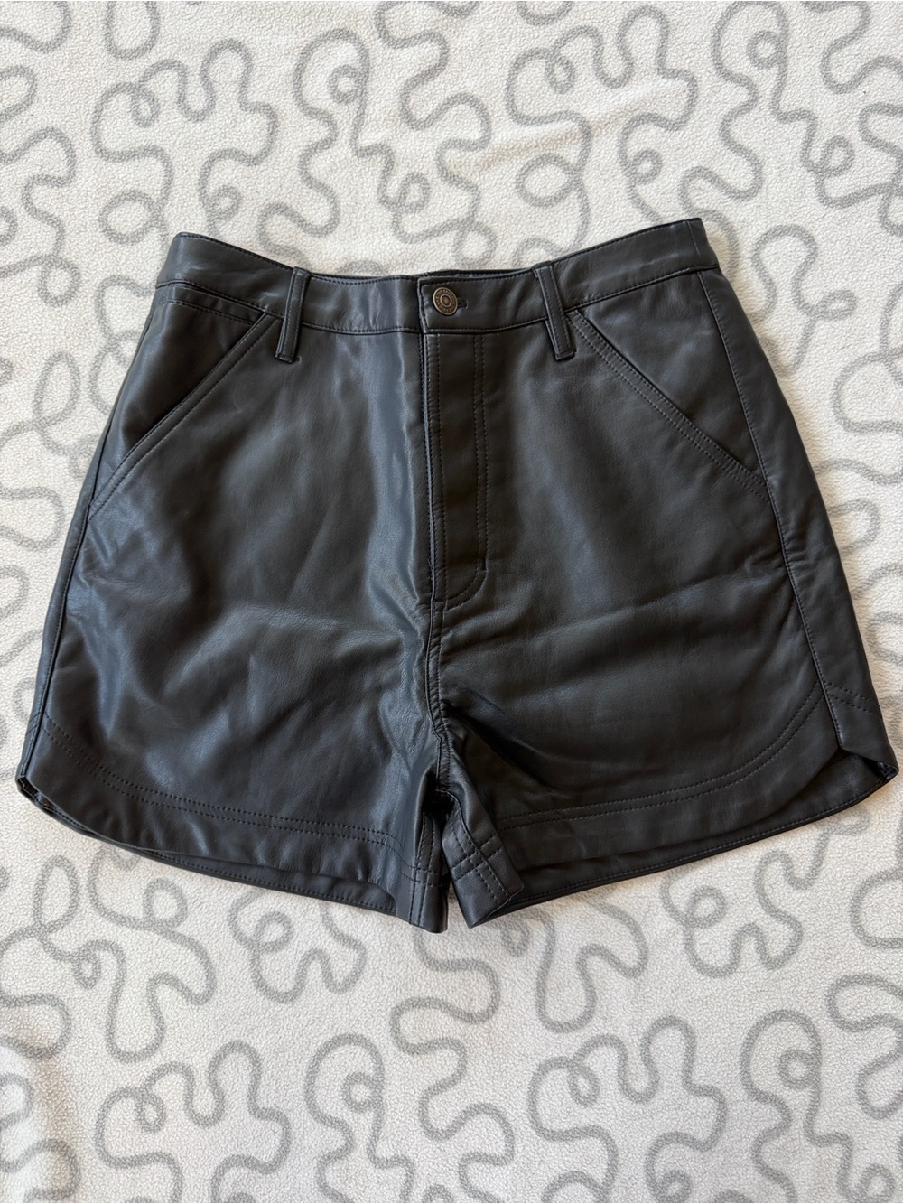 Free People Faux Leather Shorts